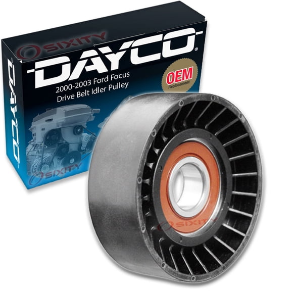Dayco Drive Belt Idler Pulley compatible with Ford Focus 2.0L L4 2000-2003