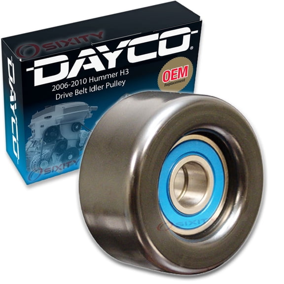 Dayco Drive Belt Idler Pulley compatible with Hummer H3 3.7L L5 2006-2010