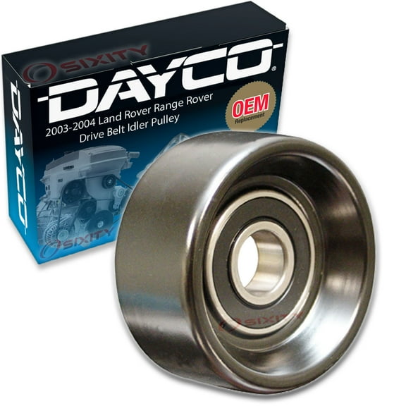 Dayco Drive Belt Idler Pulley compatible with Land Rover Range Rover 4.4L V8 2003-2004