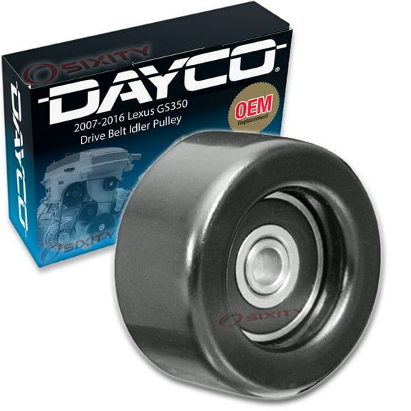 Dayco Drive Belt Idler Pulley compatible with Lexus GS350 2007-2018