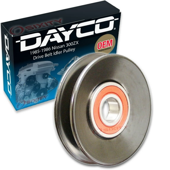 Dayco Drive Belt Idler Pulley compatible with Nissan 300ZX 3.0L V6 1985-1986