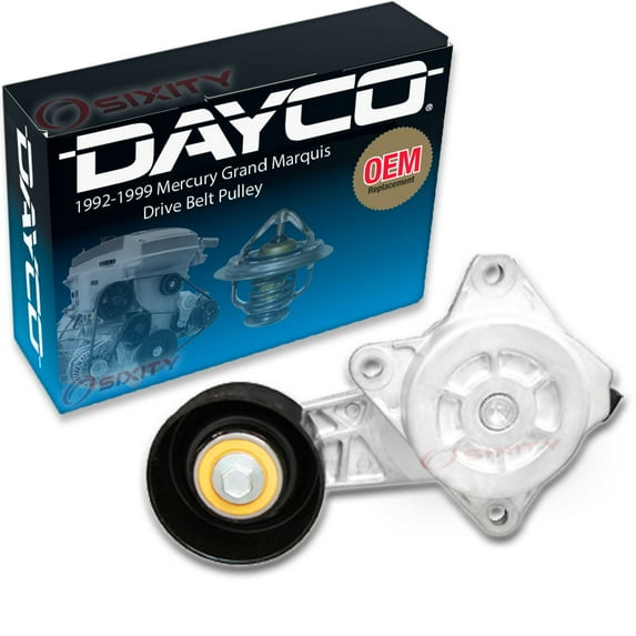 Dayco Drive Belt Tensioner Assembly compatible with Mercury Grand Marquis 1992-1999