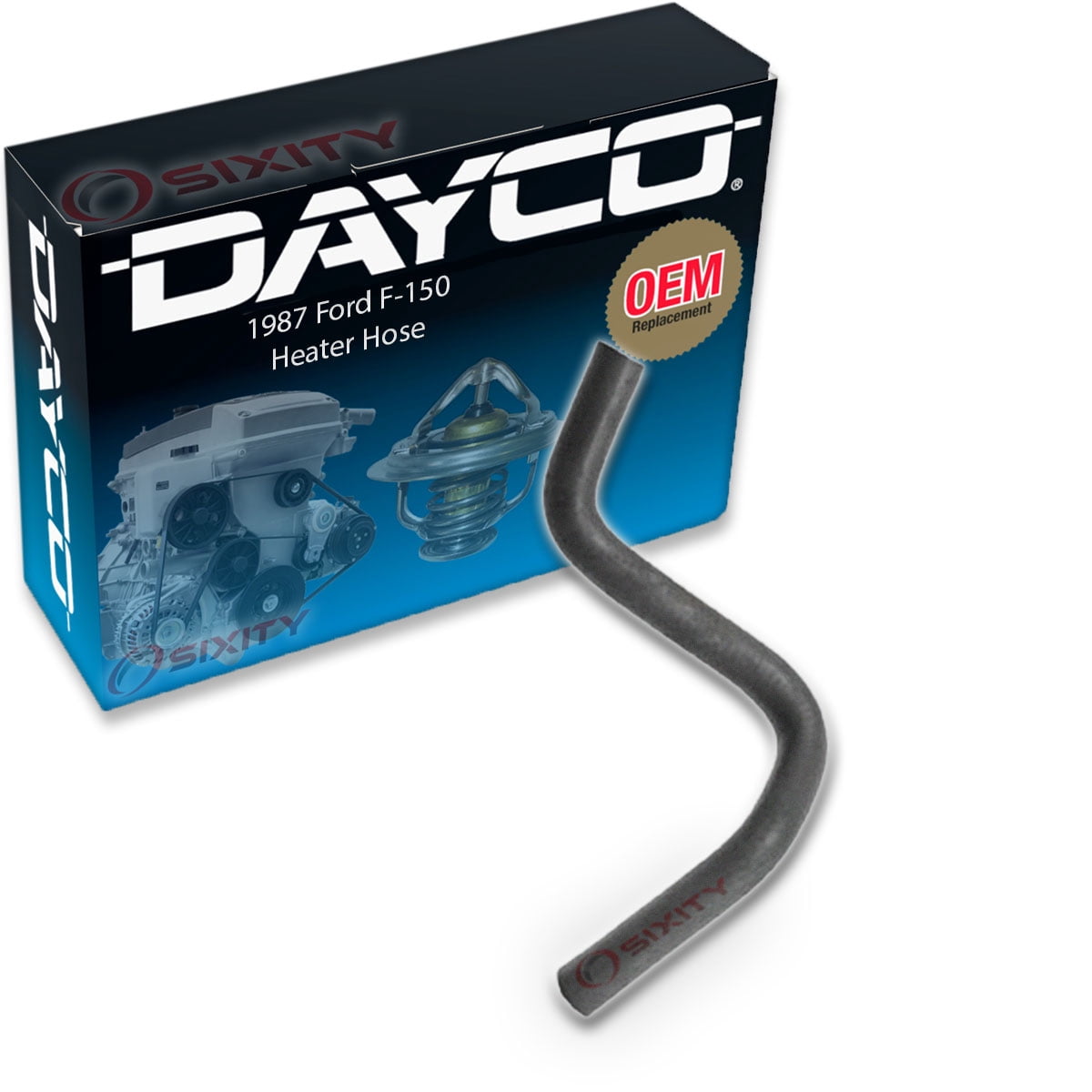 Dayco Heater To Water Pump HVAC Heater Hose compatible with Ford F-150 5.0L V8 1987