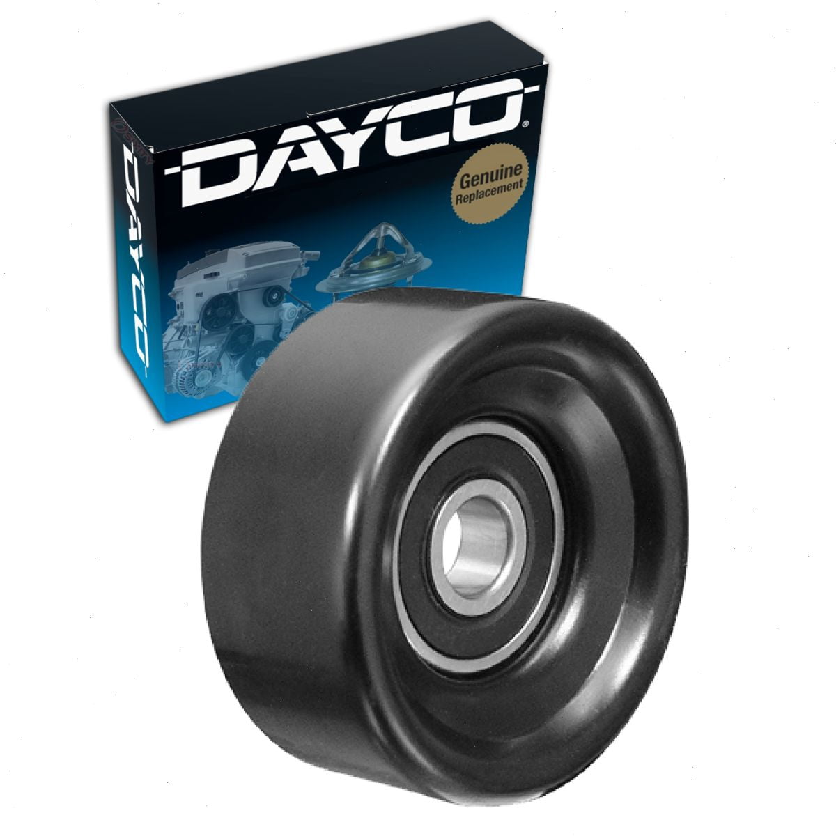 Dayco Left Drive Belt Idler Pulley compatible with Ford F-250 Super Duty 6.4L V8 2008-2010