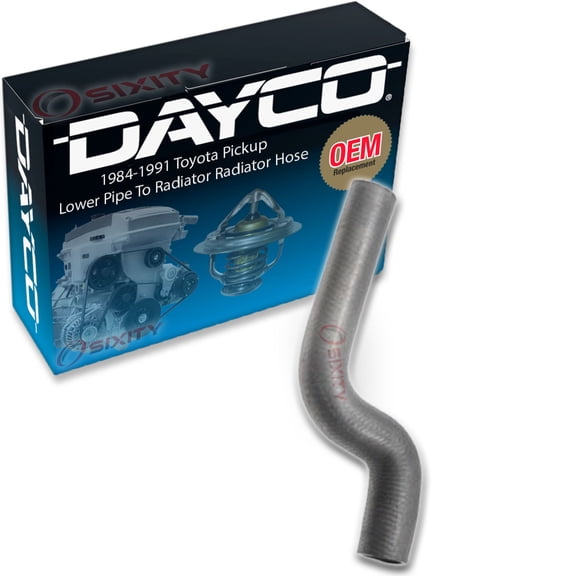 Dayco Lower Pipe To Radiator Radiator Coolant Hose compatible with Toyota Pickup 2.4L L4 1984-1991