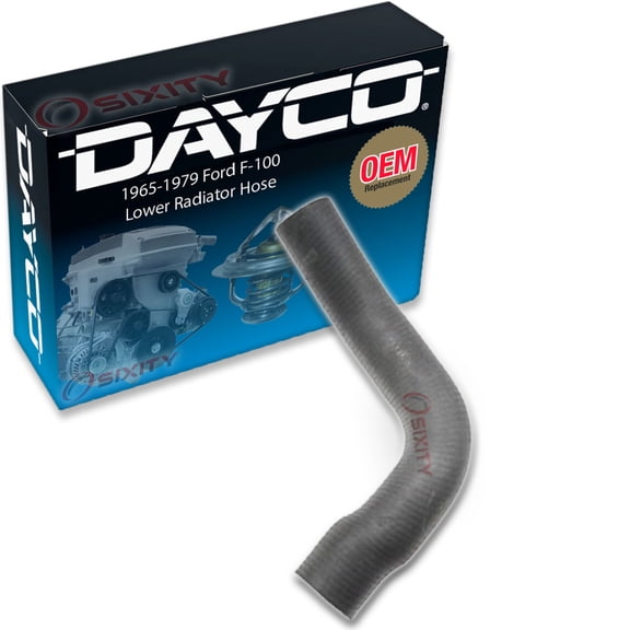 Dayco Lower Radiator Coolant Hose compatible with Ford F-100 3.9L 4.9L L6 1965-1979