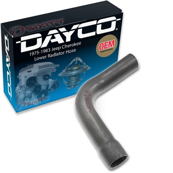 Dayco Lower Radiator Coolant Hose compatible with Jeep Cherokee 4.2L 5.9L 6.6L L6 V8 1975-1983