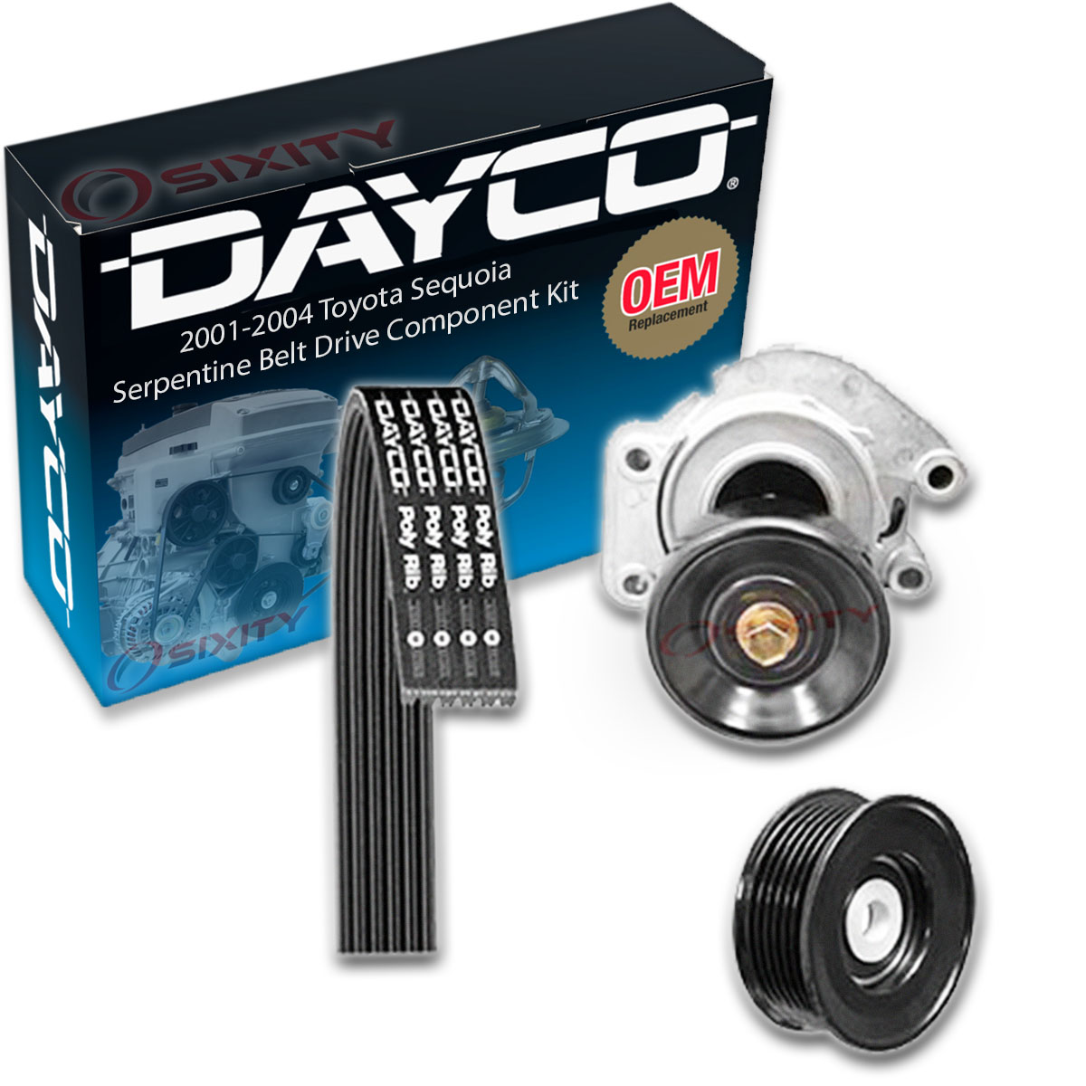 Dayco Main Drive Serpentine Belt Drive Component Kit compatible with ...