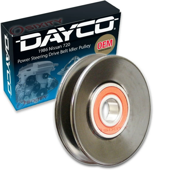 Dayco Power Steering Drive Belt Idler Pulley compatible with Nissan 720 2.4L L4 1986