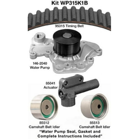 Dayco Premium T-Belt Kit w/ Water Pump, Without Seals Fits select: 2005-2009 HYUNDAI TUCSON, 1999-2005 HYUNDAI SONATA