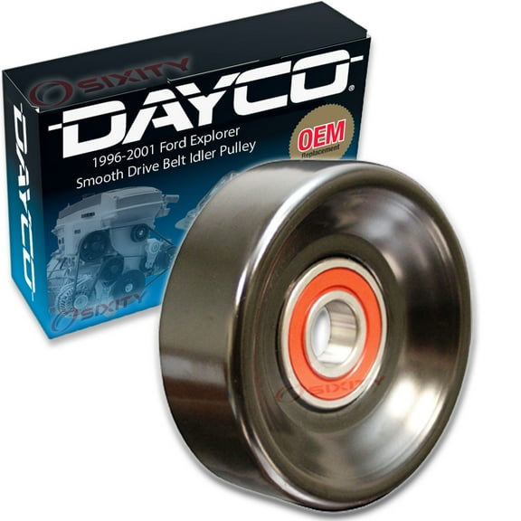 Dayco Smooth Pulley Drive Belt Idler Pulley compatible with Ford Explorer 5.0L V8 1996-2001