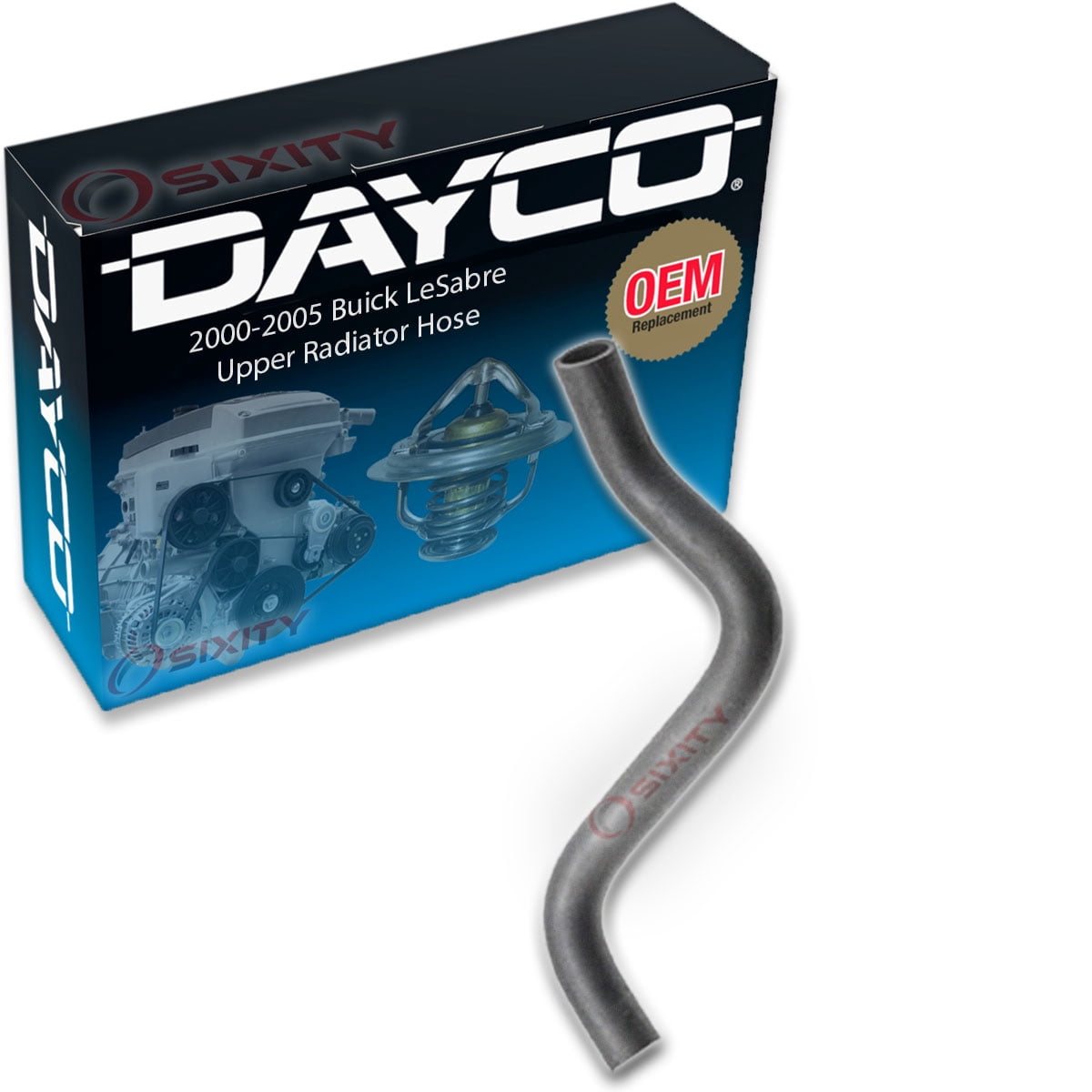 Dayco Upper Radiator Coolant Hose compatible with Buick LeSabre 2000-2005
