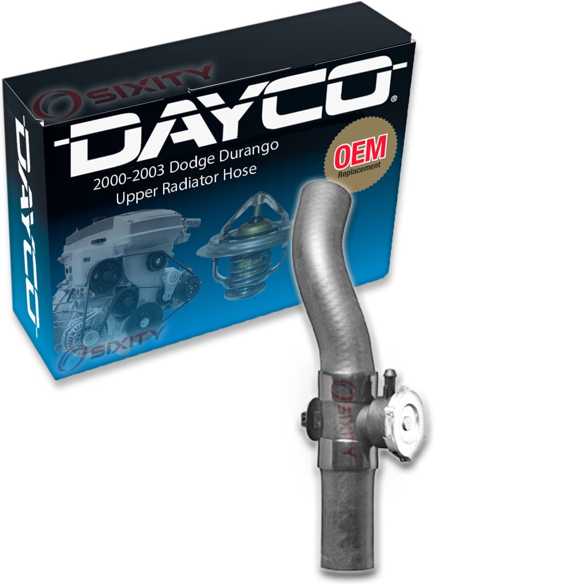 Dayco Upper Radiator Coolant Hose compatible with Dodge Durango 4.7L V8 2000-2003