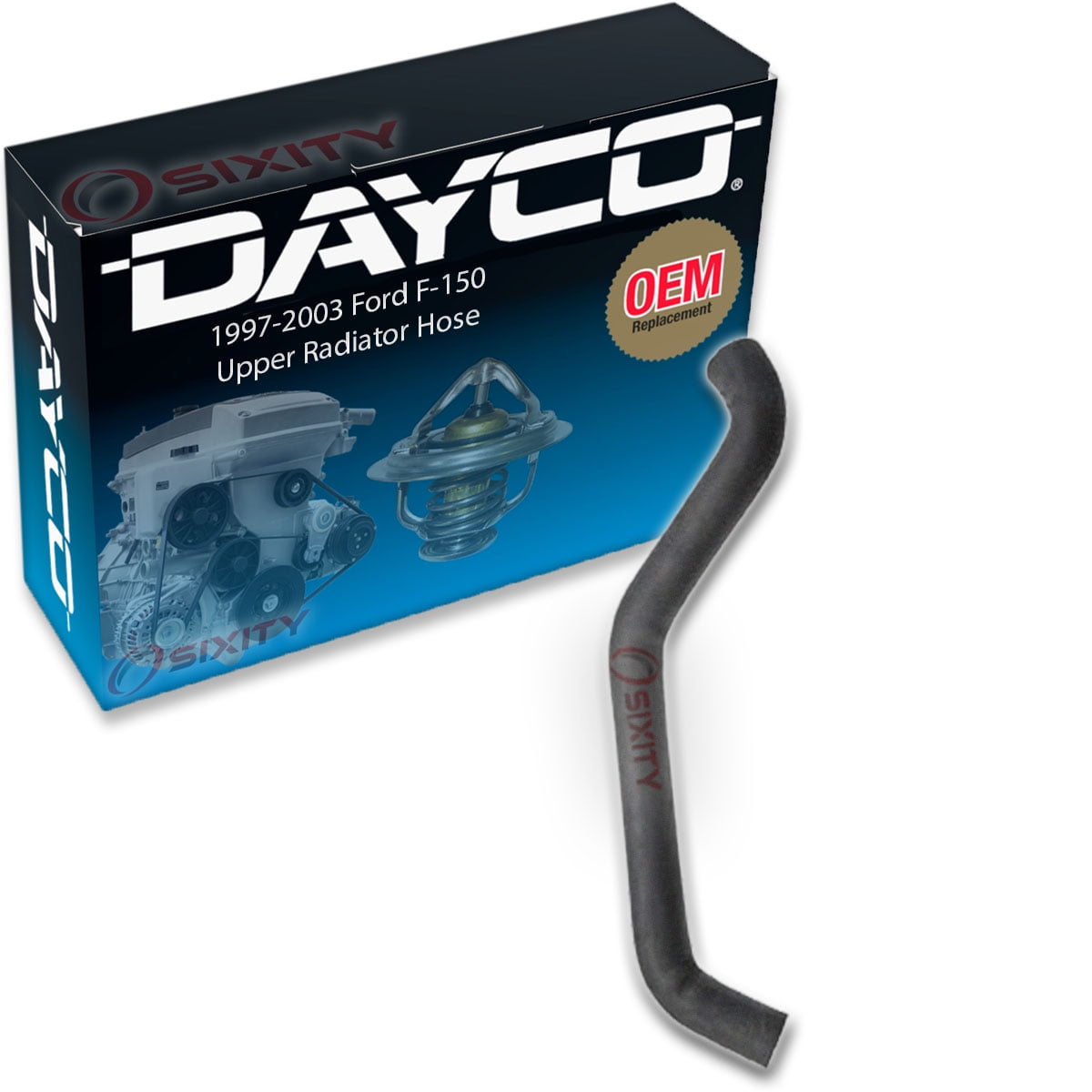 Dayco Upper Radiator Coolant Hose compatible with Ford F-150 5.4L V8 1997-2003