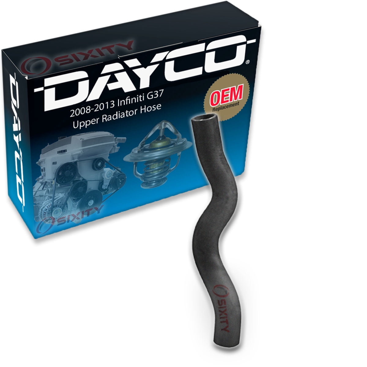 Dayco Upper Radiator Coolant Hose compatible with Infiniti G37 3.7L V6 2008-2013