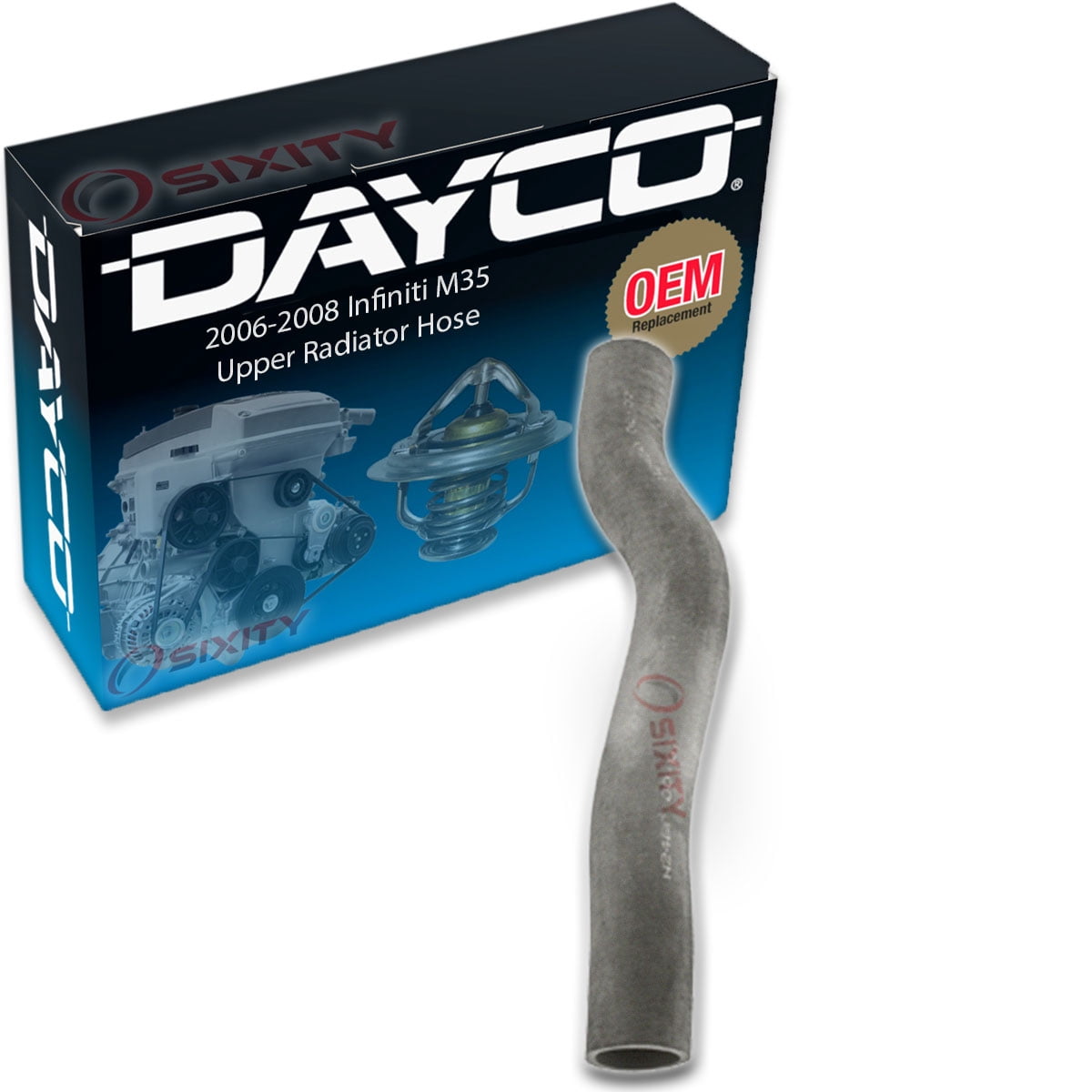 Dayco Upper Radiator Coolant Hose compatible with Infiniti M35 2006-2008