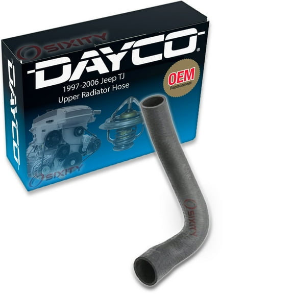 Dayco Upper Radiator Coolant Hose compatible with Jeep TJ 4.0L L6 1997-2006
