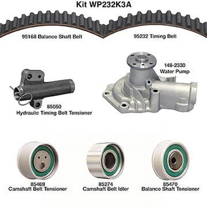 Dayco WP232K3A Water Pump Kit Fits select: 1999-2003 MITSUBISHI GALANT, 2000-2005 MITSUBISHI ECLIPSE