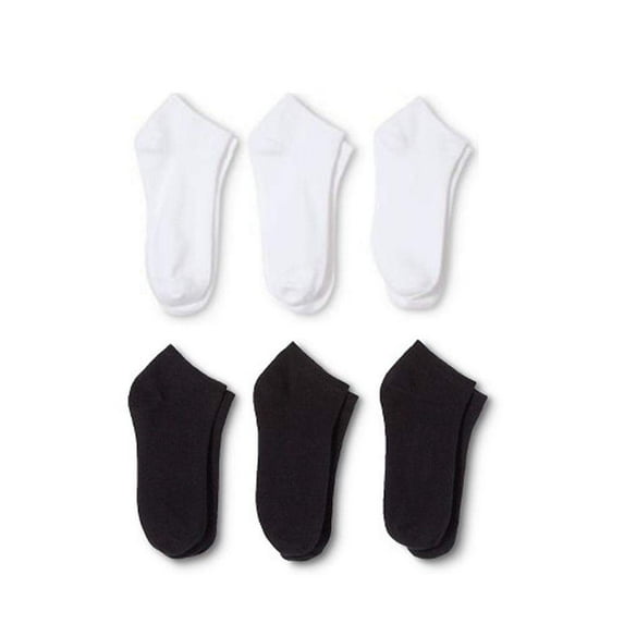 Daydana Low Cut No Show Ankle Socks Pack of 36 Polyester Size 6-12 Black White Grey