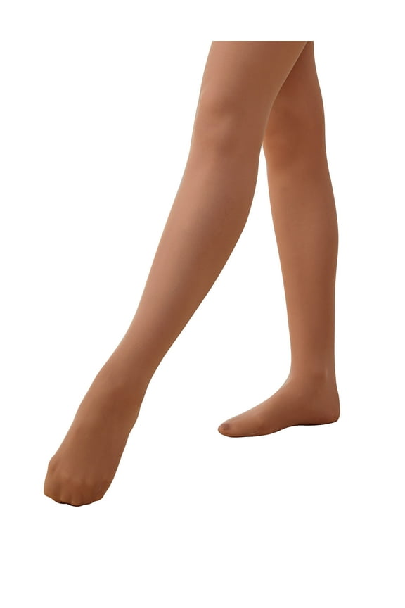 Ballet Tights Ultra Soft Opaque Footed Dance Leggings for Girls, One Pair