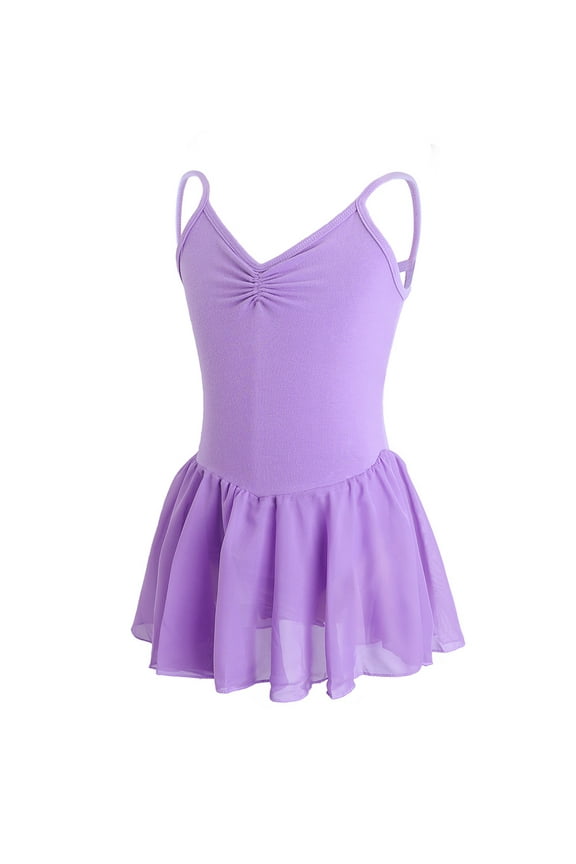 Camisole Ballet Dance Dress With Chiffon Skirt Girls
