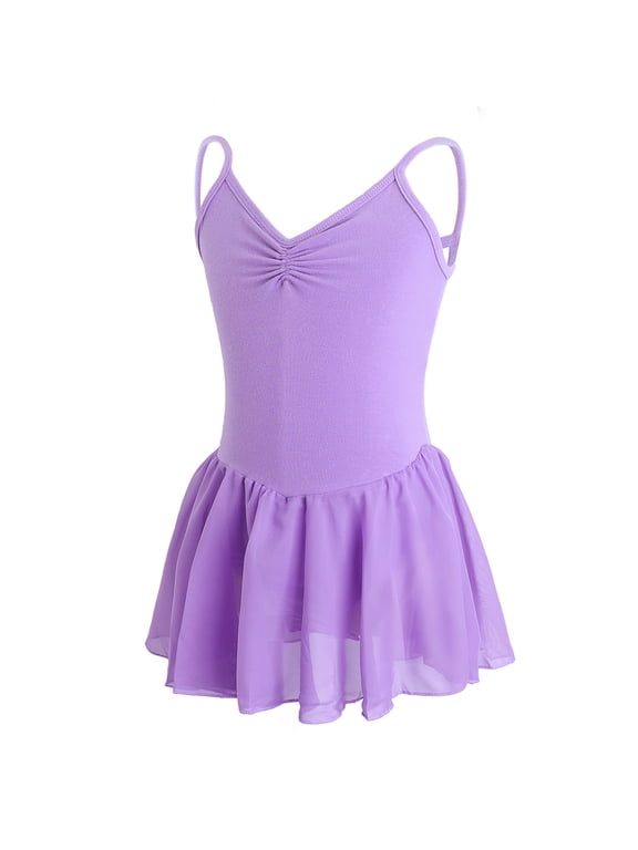 Camisole Ballet Dance Dress With Chiffon Skirt Girls