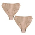 thumbnail image 1 of Daydance Cotton Women's Gymnastic Underwear Tan Dance Briefs for Ballet 2 Packs, a Size up, 1 of 5