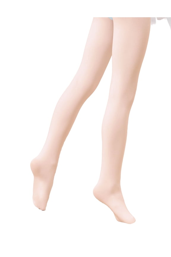 Opaque Microfiber Stretchable Dance Tights, Breathable Pantyhose for Girls and Toddlers, One Pair