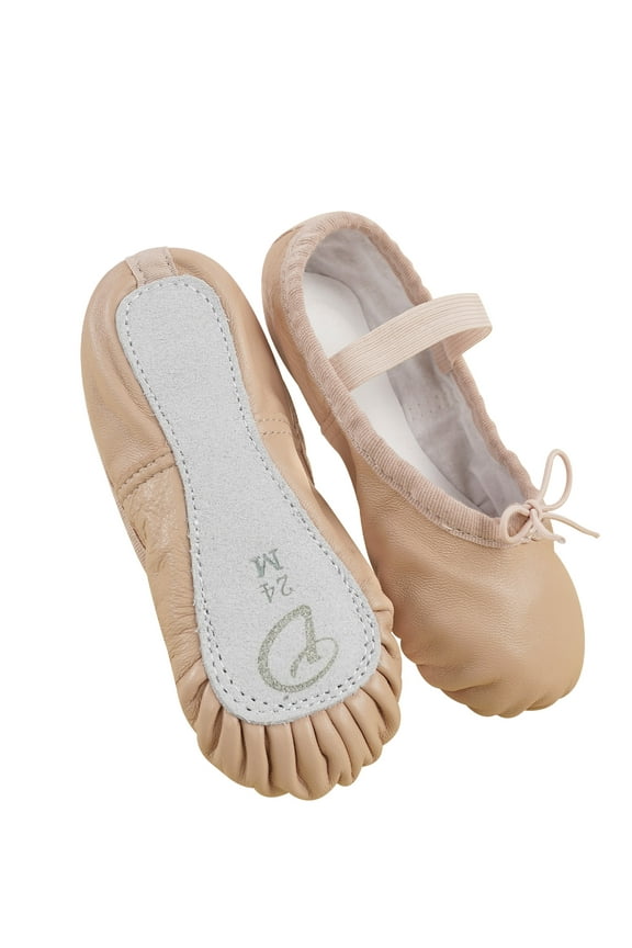 Genuine Leather Ballet Shoes Full Sole Dance Slippers Flats For Girls, Women
