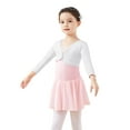 thumbnail image 1 of Daydance Girl's Dance Crop Tops Ballet Wrap Shrug Tops Long Sleeve, 1 of 6