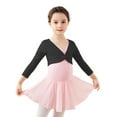 thumbnail image 1 of Daydance Girl's Kids Ballet Wrap Dance Tops Long Sleeves, 1 of 6