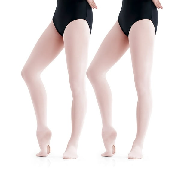 Daydance Pink Girl's Ballet Tights Soft Transition Tights for Dancing 2