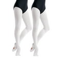 thumbnail image 1 of Daydance Soft Big Girl's Women Ballet Tights White Kids Semi Sheer Transition Tights for Dance 60D, 1 of 7