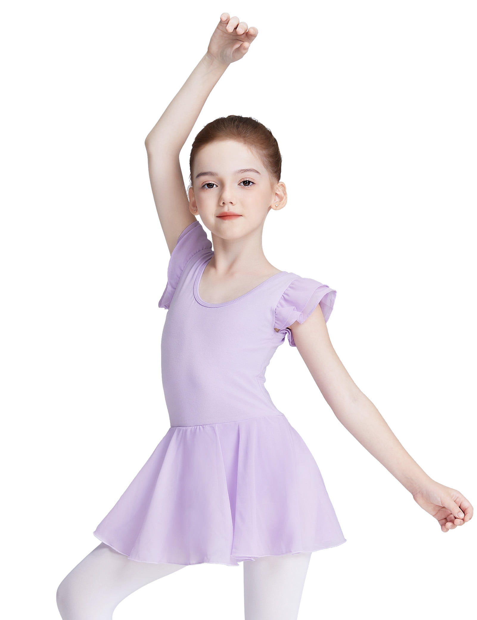 Tutù Da Danza Per Bambine – Body Con Gonna E Maniche A Balze, Costume Balletto