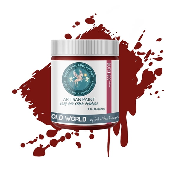 Daydream Apothecary Premium Chalk Style Paint, Dark Red Matte, 8oz