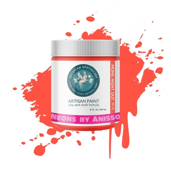 Daydream Apothecary Premium Chalk Style Matte Neon Red Interior Paint, 8oz
