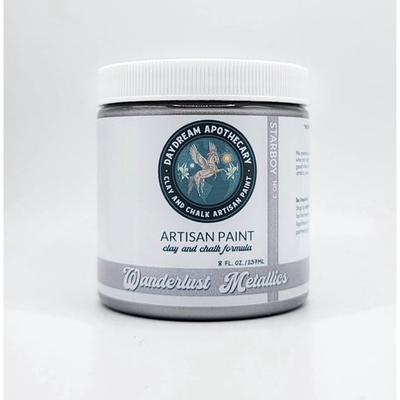 Daydream Apothecary Premium Chalk Style Paint, Matte Silver, 8 Fl Oz