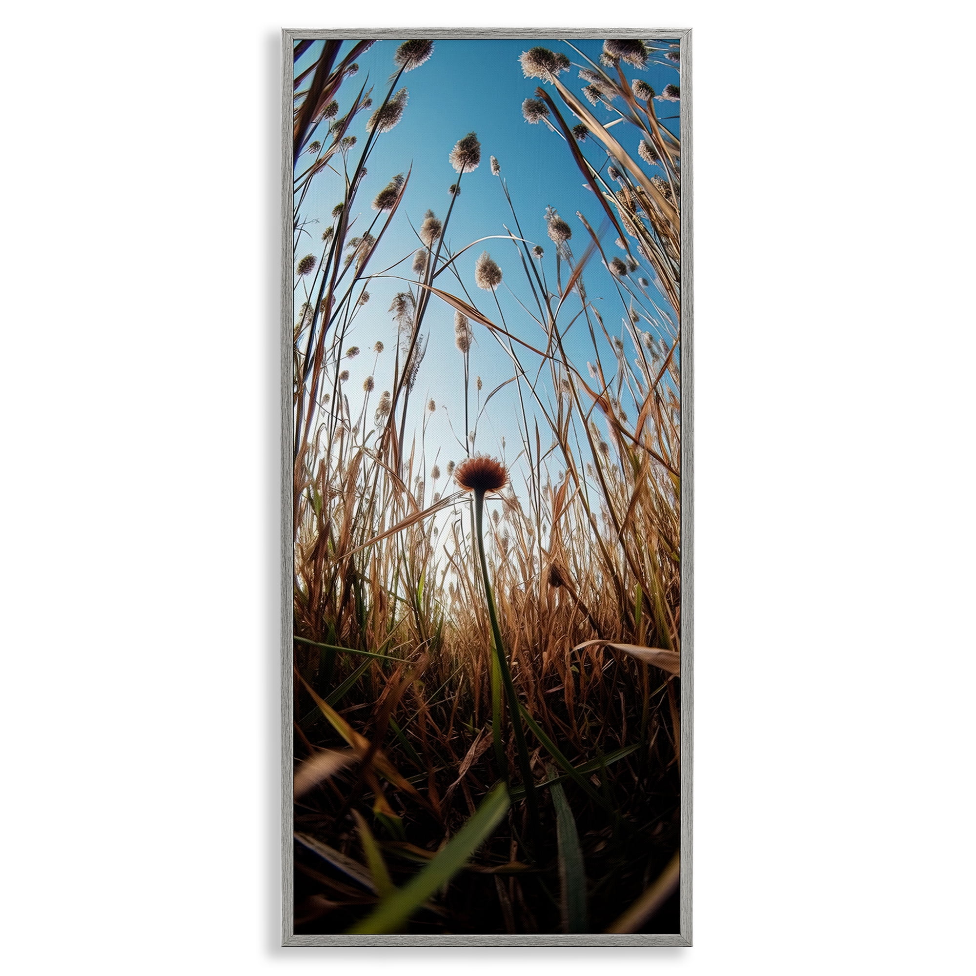 Daydream Botanical Meadow Gray Framed Giclee Art, design by Decent Exposures