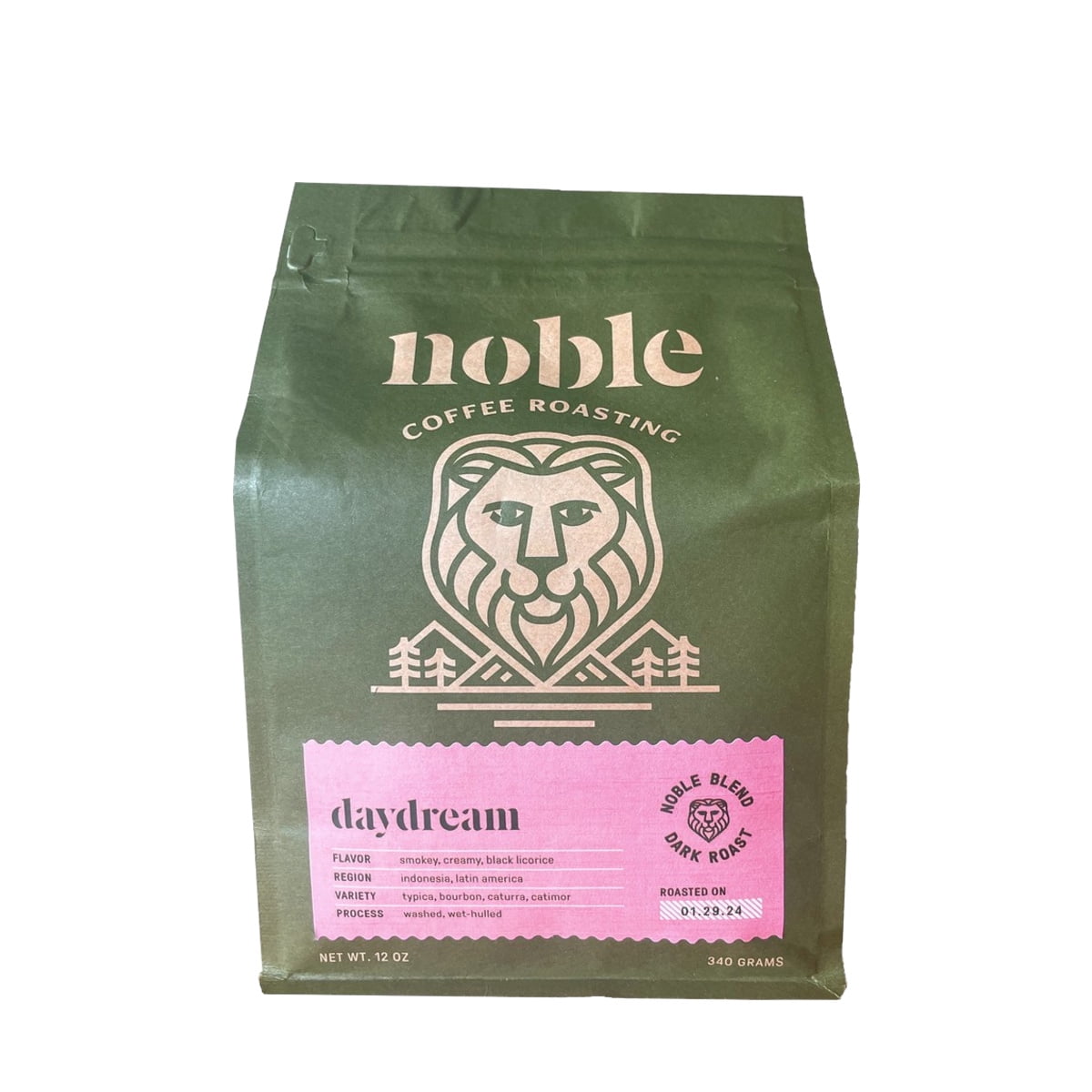 Daydream Darkly Roasted Blend - Roasted by Noble Coffee Roasting - Whole Bean Coffee - 12oz Bag