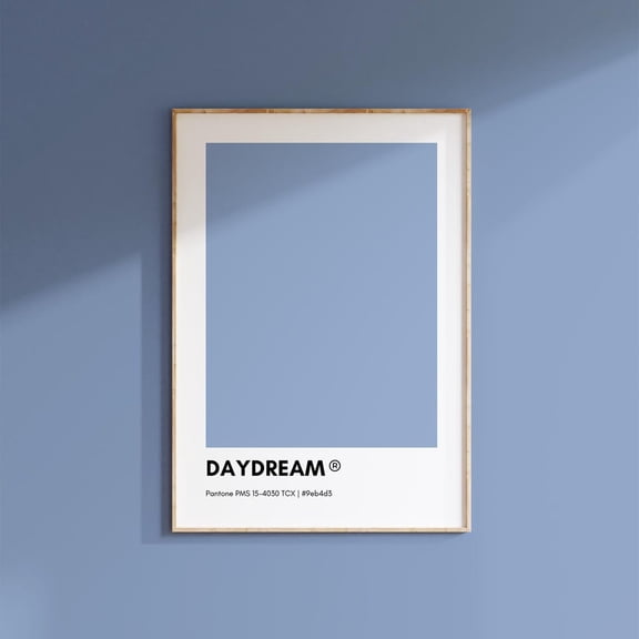 Daydream Pantone Print Poster, Blue Pantone Poster Print, Pantone Wall Art, Pantone Colors, Spring Wall Art, Creativity Print Wall Art, Modern Wall Decor, 8x12 UNFRAMED