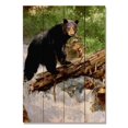 thumbnail image 1 of DaydreamHQ MKTC-1420 Black Bear Crossing River Painting Wood Print, 1 of 1