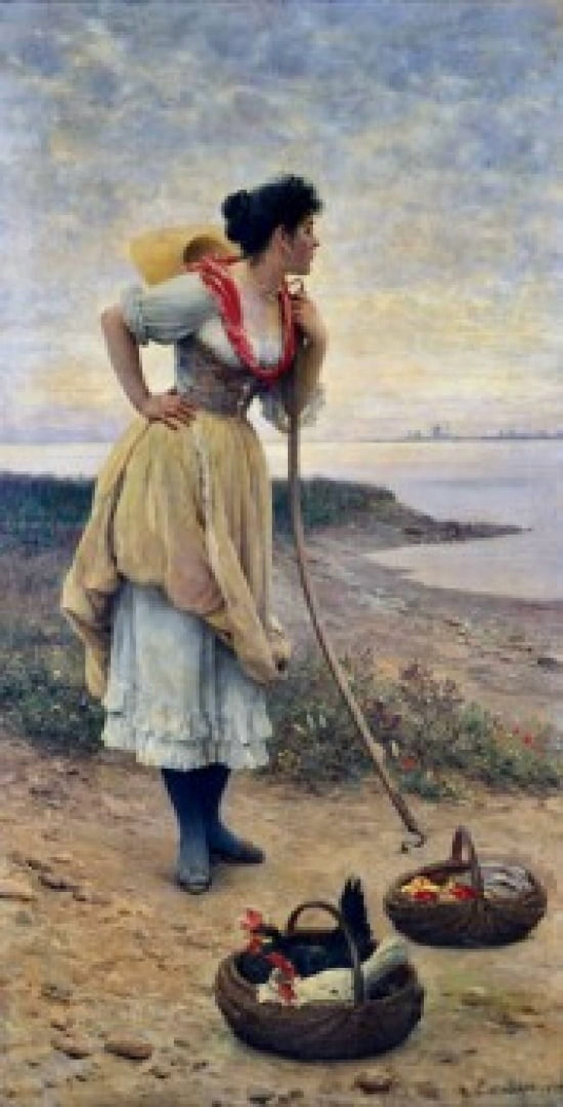 Daydreaming Blaas Eugene De 19th C Canvas Art - Eugene De Blaas (24 x 36)