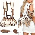 thumbnail image 1 of Daydwell Breathable Mesh Backpack Carrier Small Hands-Free Dog Carrier Backpack with Matched Dog Leash, Multicolor, 1 of 11