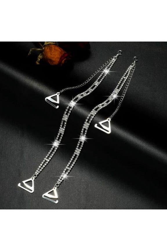 1 Pair Detachable Wedding Dress Straps Copper Color Elegant Design for Bridal Gowns and Formal