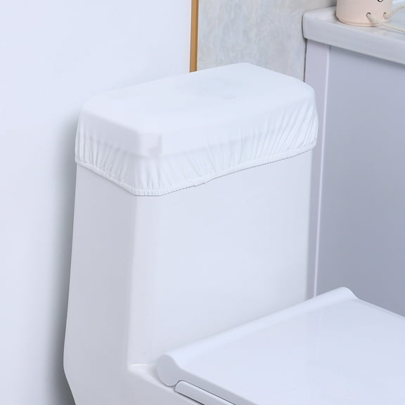 WEUVEB White Toilet Lid Cover, Simple Design Bathroom Decor, Soft Toilet Seat Cover for Home and Office