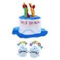 thumbnail image 1 of Dayesque Birthday Party Hat and Funny Plush Glasses Set with Cake and for Party Decorations and Photo Booth Props, 1 of 9