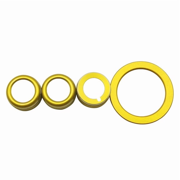 WEUVEB 1Set Aluminum Alloy Golden Car Engine Start Button Cover Stylish Ignition Ring