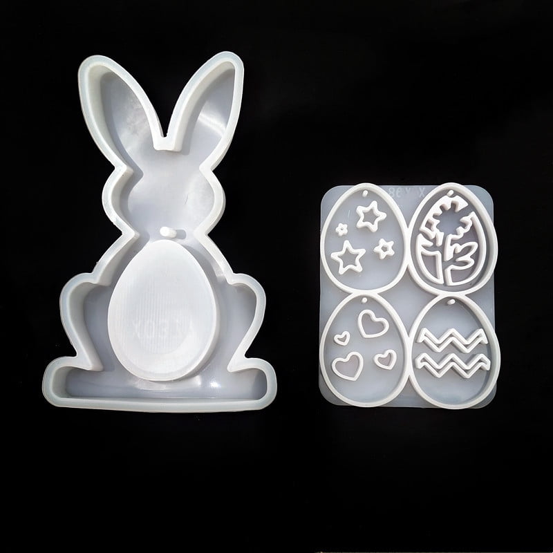 WEUVEB Easter Bunny Casting Mold White Silicone Versatile for ...