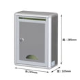 thumbnail image 1 of WEUVEB Modern Grey Wall-Mounted Lockable Mailbox Secure Letter Box for Home, Outdoor Use, and Weather Resistant, 1 of 8