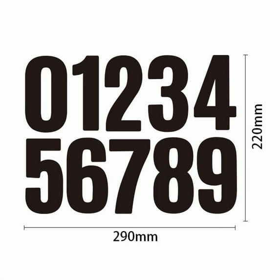 WEUVEB Easy Apply Black Adhesive Door Numbers Stick on Stickers for Home and Cars